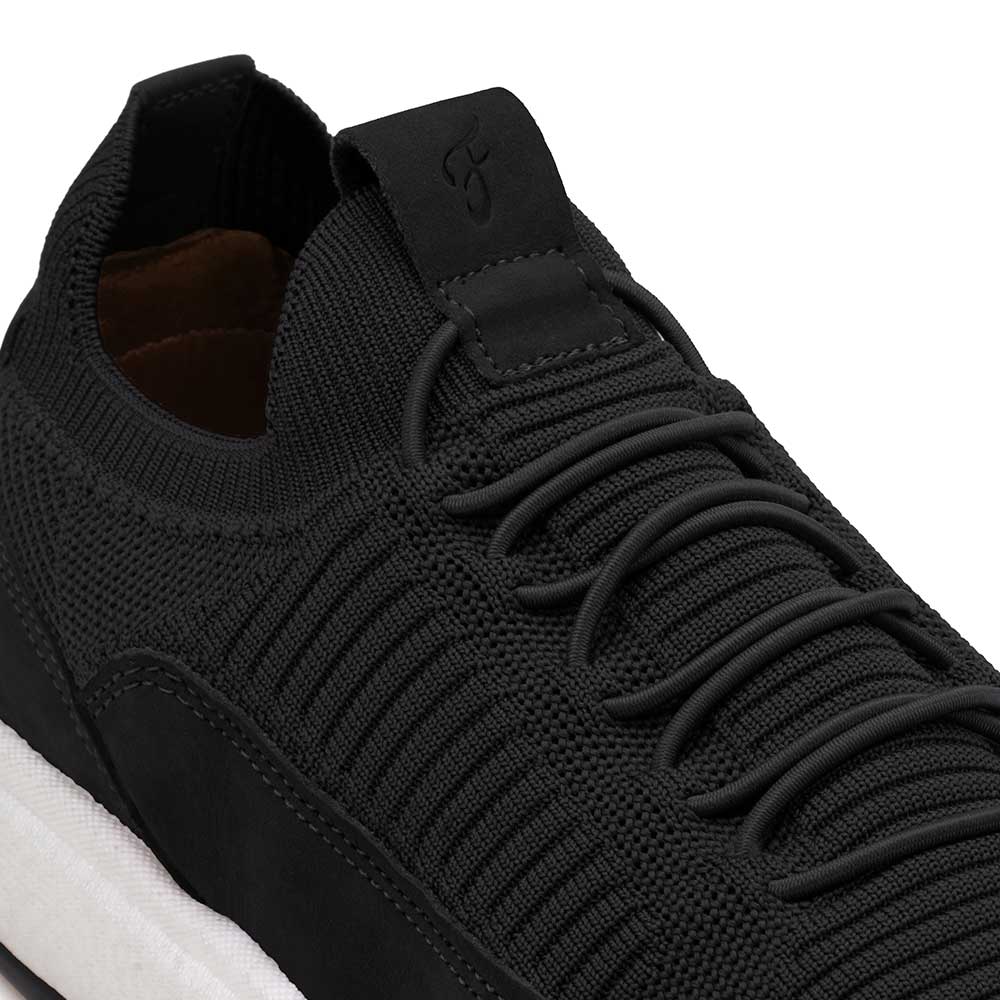 Tênis Masculino Casual Fascar Izi Preto Em Knit