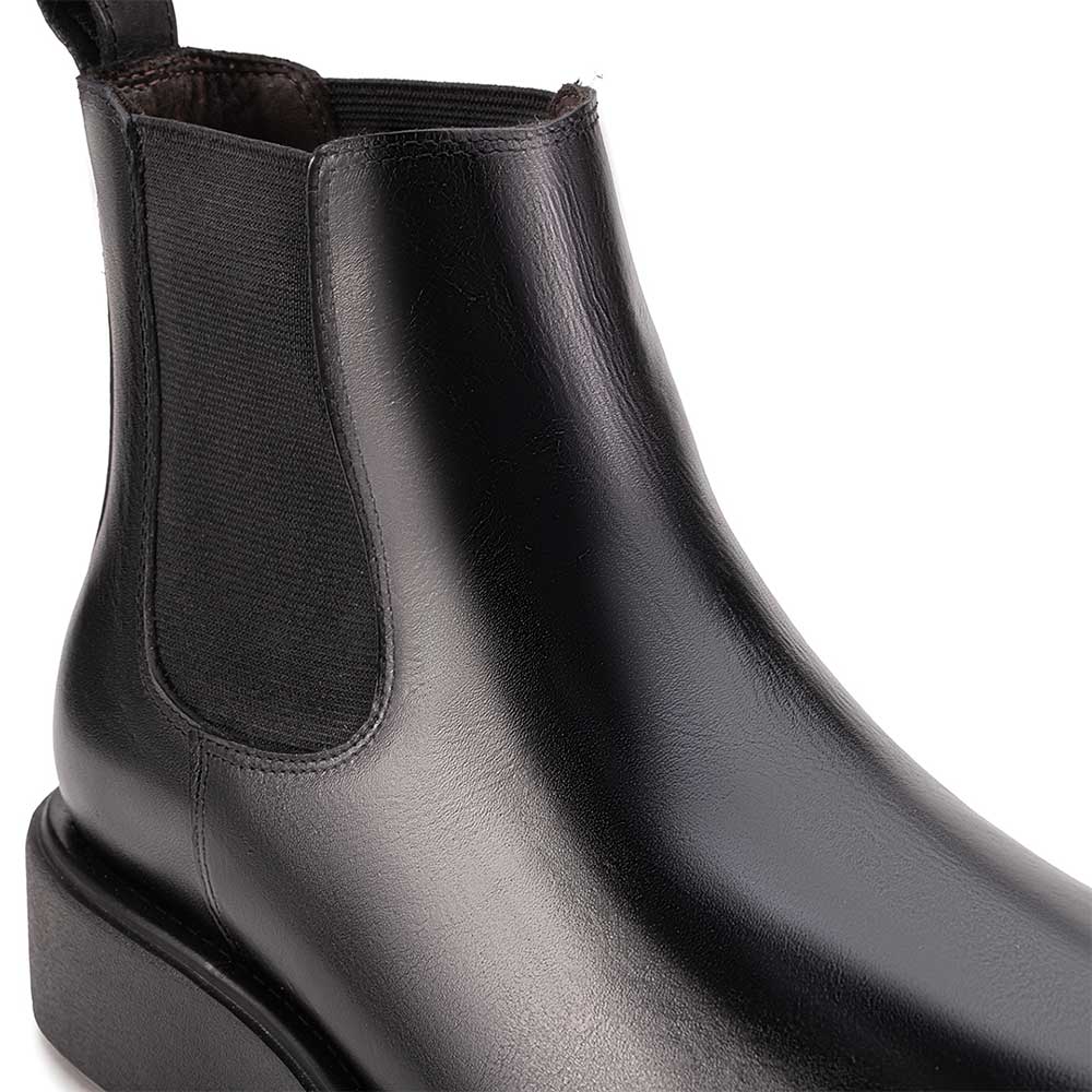 Bota Masculina Casual Fascar LITE Chelsea Preta em Couro