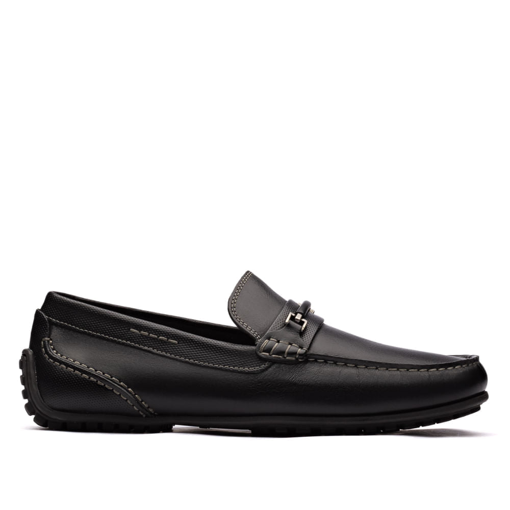 Drive Masculino Fascar Preto Em Couro