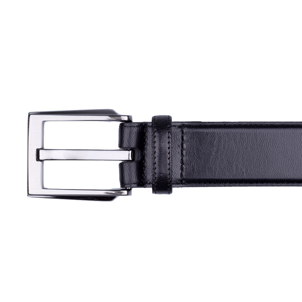 Cinto Masculino Social Fascar Preto Em Couro
