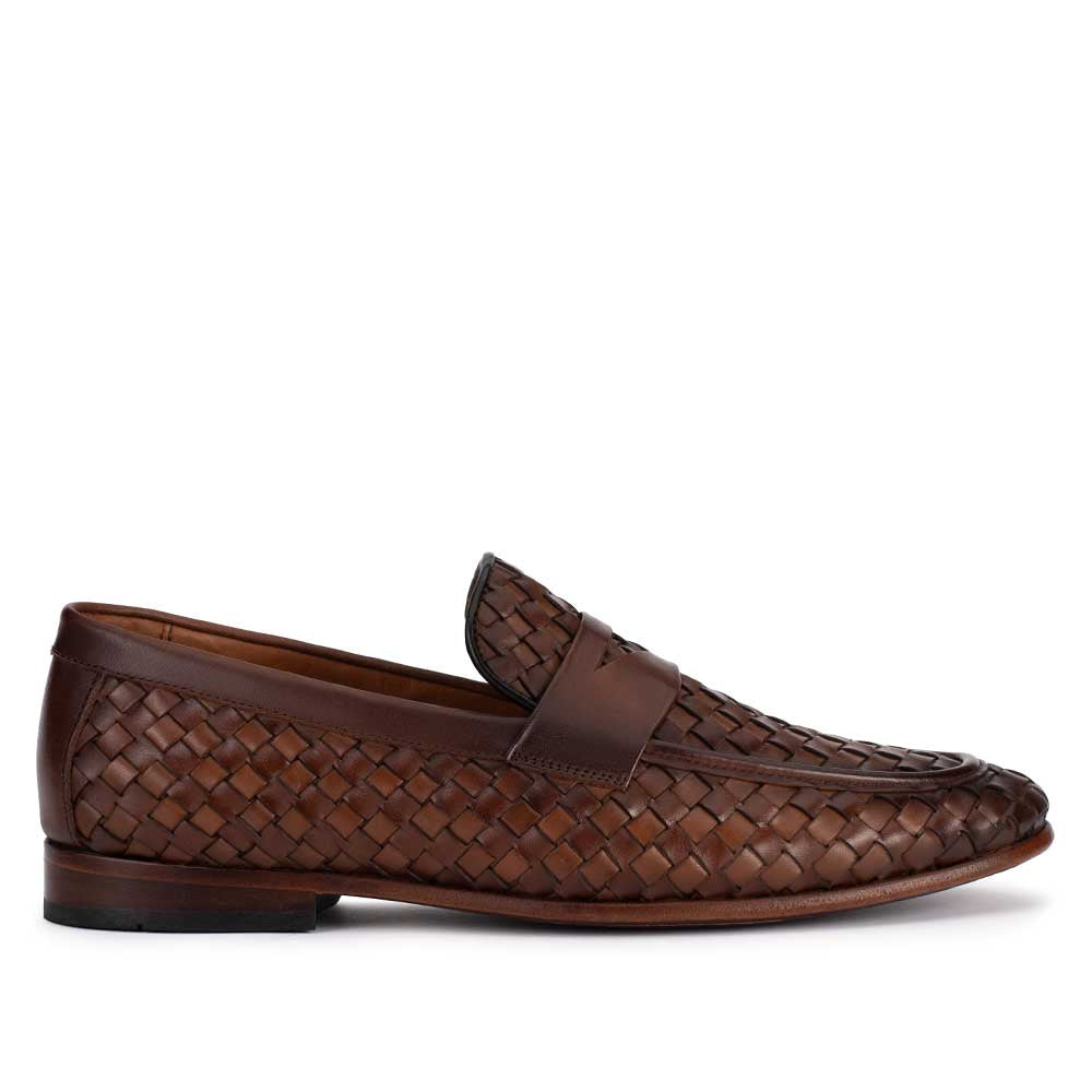Mocassim Masculino Casual Fascar Penny Loafer Marrom em Couro