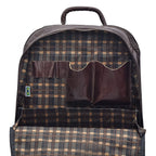 Mochila Masculina Executiva Fascar Marrom Em Couro