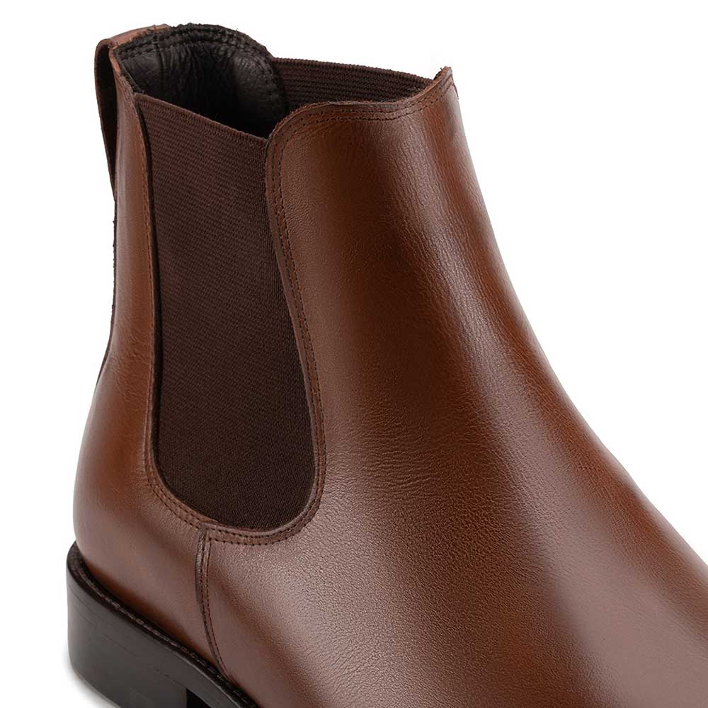 Bota Masculina Social Fascar Chelsea Marrom em Couro