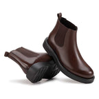Bota Masculina Casual Fascar LITE Chelsea Marrom em Couro