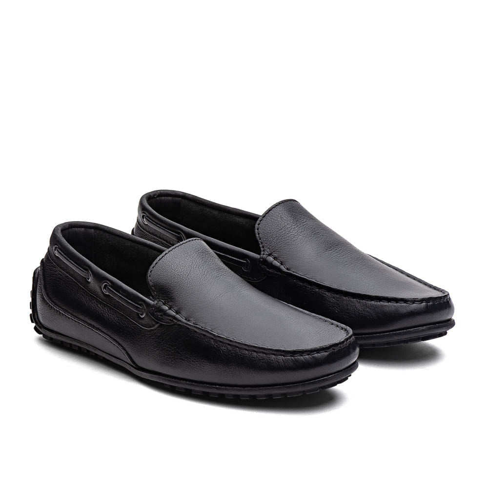 Drive Masculino Fascar Preto Em Couro