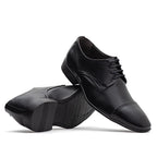 Sapato Masculino Social Fascar Derby Cap Toe Preto Em Couro