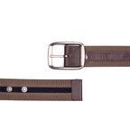 Cinto Masculino Casual Fascar Dupla Face Em Couro e Lona