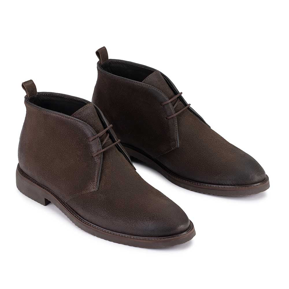 Bota Masculina Casual Fascar Marrom em Couro