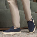 Mocassim Masculino Casual Fascar LITE Azul- Marinho em Couro