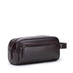 Nécessaire Masculina Fascar Marrom Em Couro