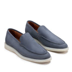 Mocassim Masculino Casual Fascar Sagres Azul Em Couro