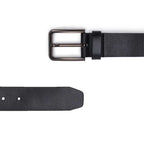 Cinto Masculino Casual Fascar Preto Em Couro