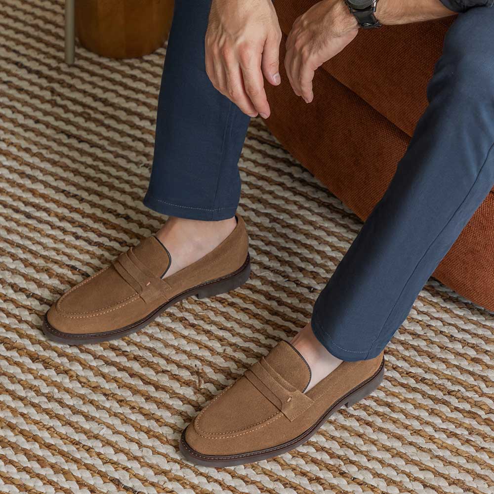 Mocassim Masculino Casual Fascar Capuccino em Couro