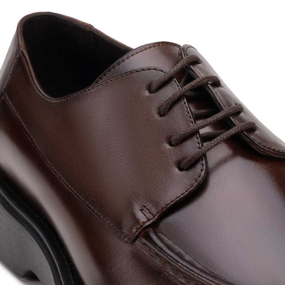 Sapato Masculino Social Fascar Derby LITE Marrom em Couro