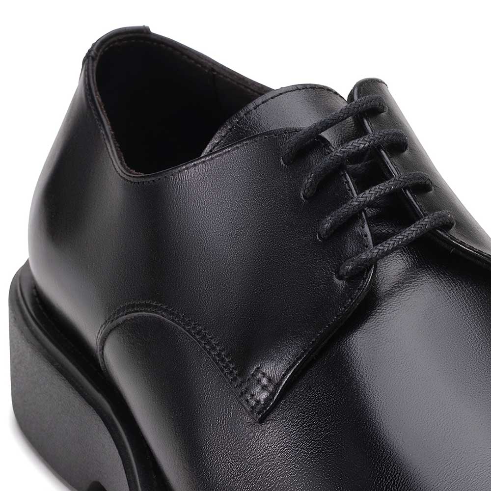 Sapato Masculino Casual Derby Fascar LITE Preto em Couro