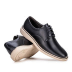 Sapato Masculino Casual Derby Fascar Mafra Preto Em Couro