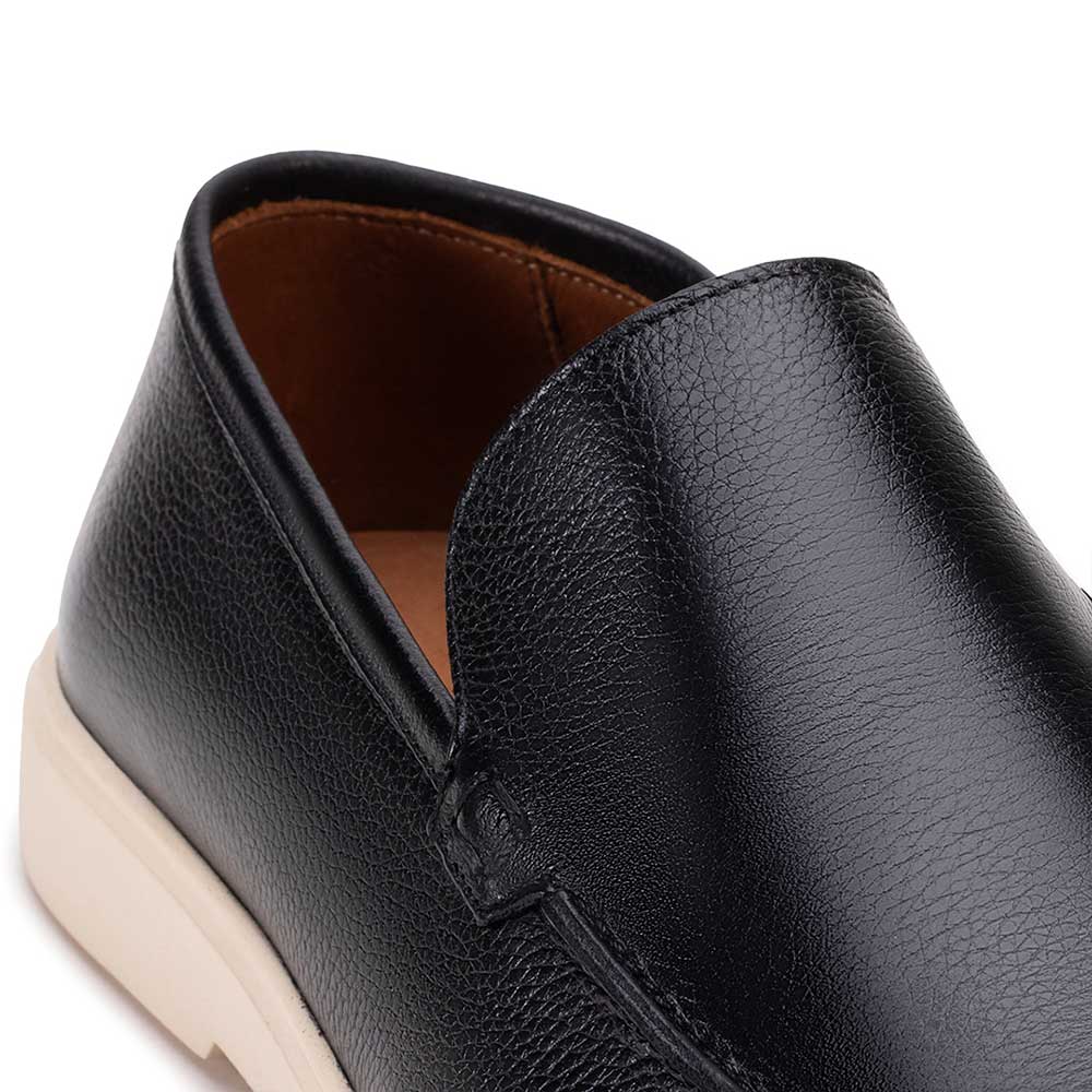 Mocassim Masculino Casual Fascar LITE Preto em Couro