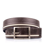 Cinto Masculino Casual Fascar Dupla Face Em Couro e Lona