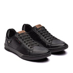 Sapatênis Masculino Casual Fascar Izi Preto Em Couro