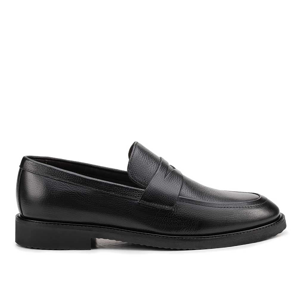 Mocassim Masculino Social Fascar Penny Loafer Preto em Couro