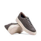 Tênis Masculino Casual Fascar Cinza Em Couro