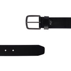 Cinto Masculino Casual Fascar Preto Em Couro