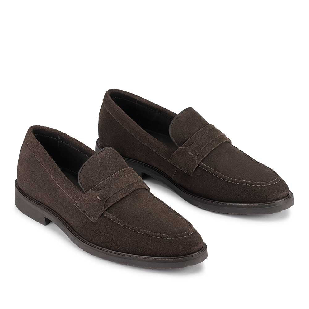 Mocassim Masculino Casual Fascar Café em Couro