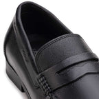 Mocassim Masculino Casual Argentino Fascar Penny Loafer Preto Em Couro