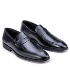 Mocassim Masculino Social Fascar Preto Em Couro