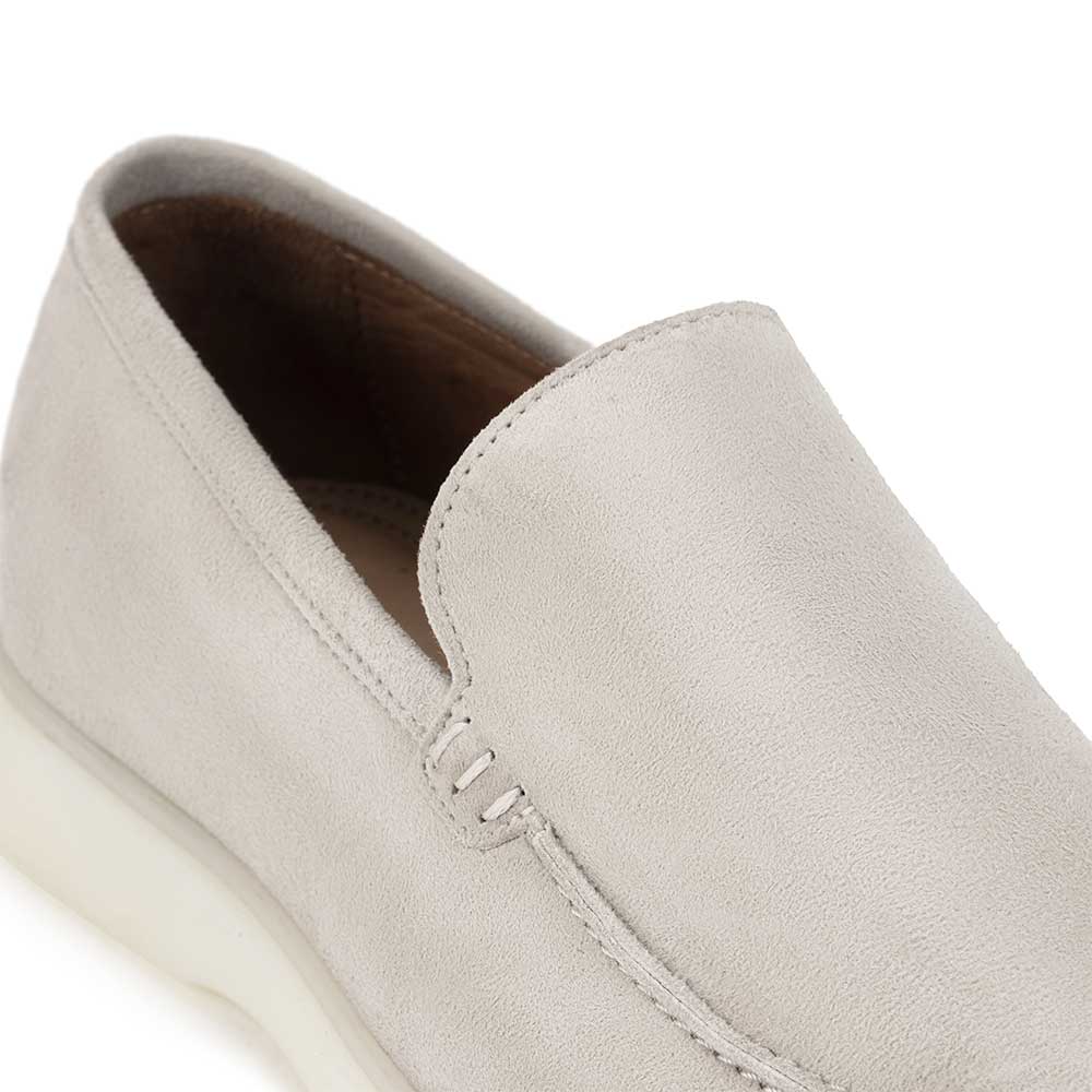Mocassim Masculino Casual Fascar Sagres Cinza Em Couro
