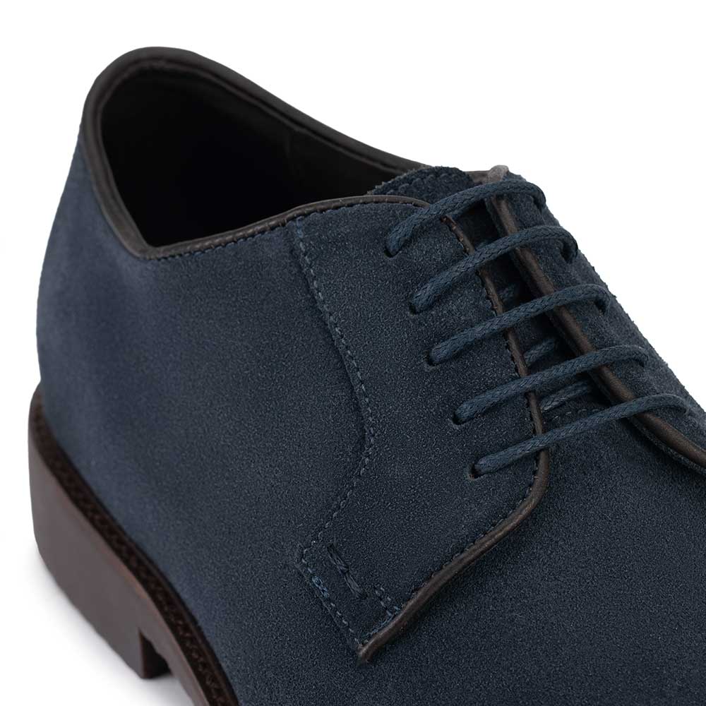 Sapato Masculino Social Derby Fascar Azul em Couro