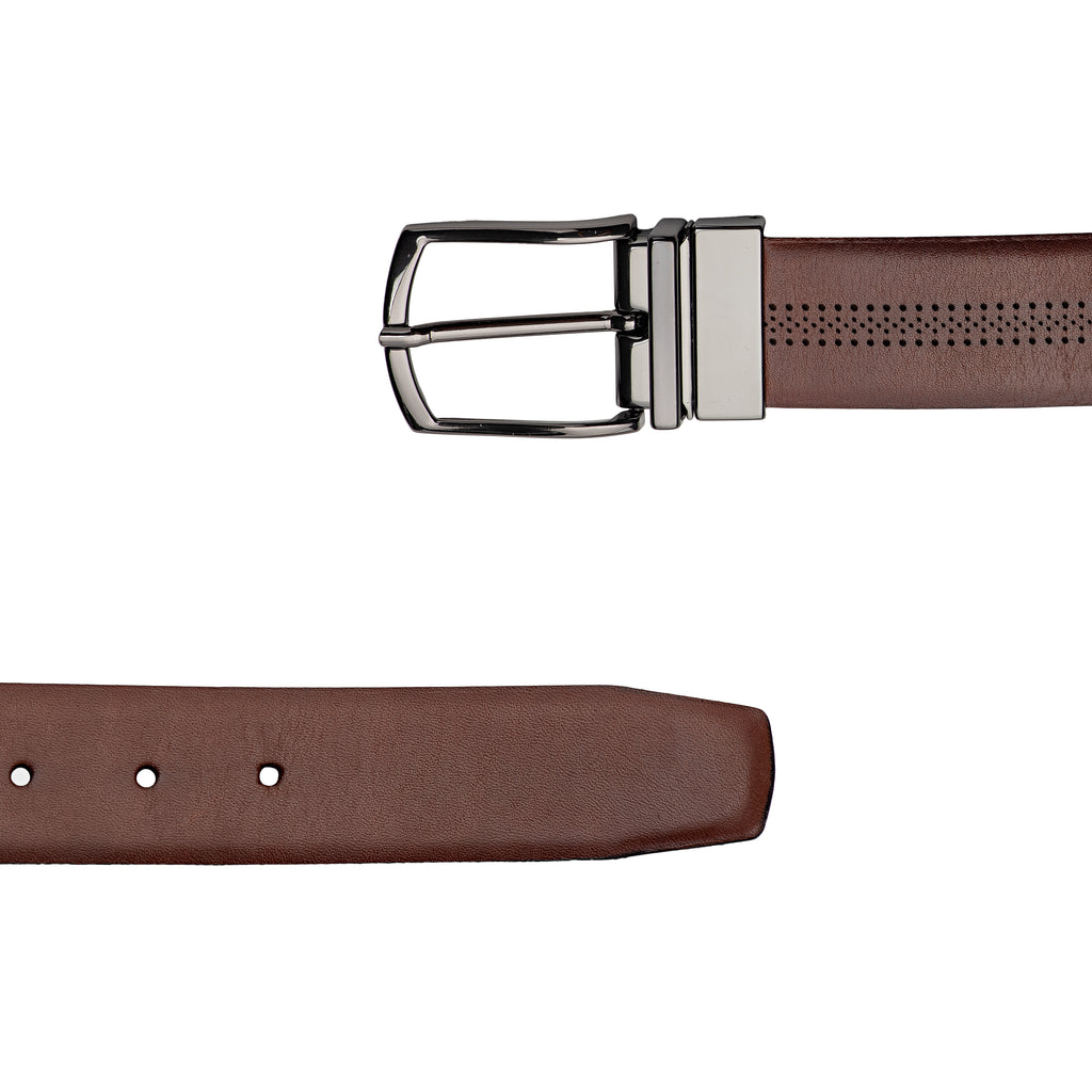 Cinto Masculino Casual Fascar Dupla Face Em Couro
