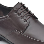 Sapato Masculino Social Fascar Derby Marrom Em Couro