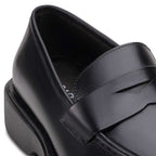 Mocassim Masculino Social Fascar LITE Penny Loafer Preto em Couro