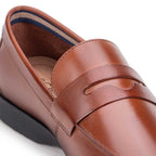 Mocassim Masculino Casual Fascar Viseu Penny Loafer Marrom Em Couro