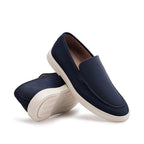 Mocassim Masculino Casual Fascar LITE Azul- Marinho em Couro