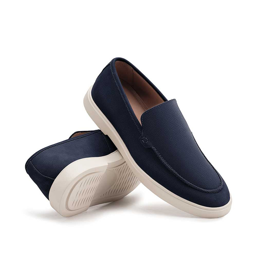 Mocassim Masculino Casual Fascar LITE Azul- Marinho em Couro