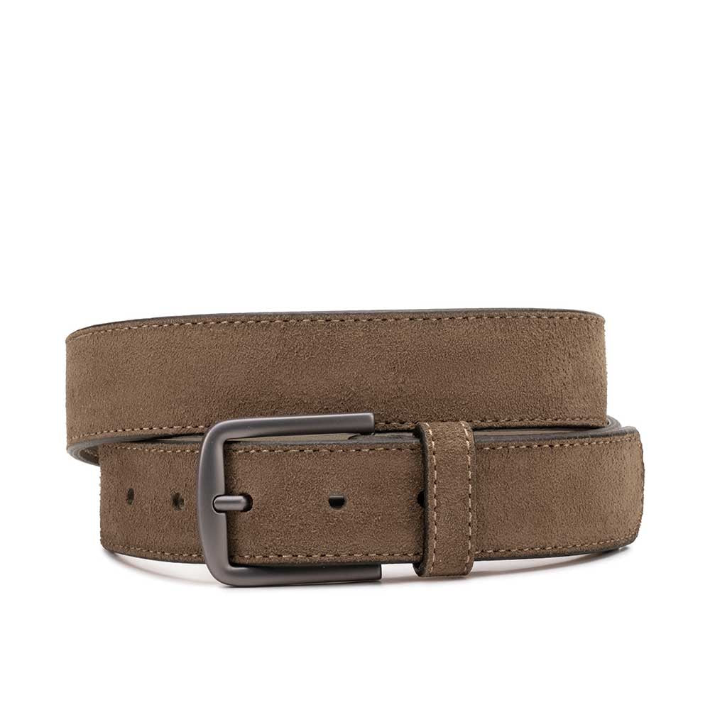 Cinto Masculino Casual Fascar Bege Em Couro