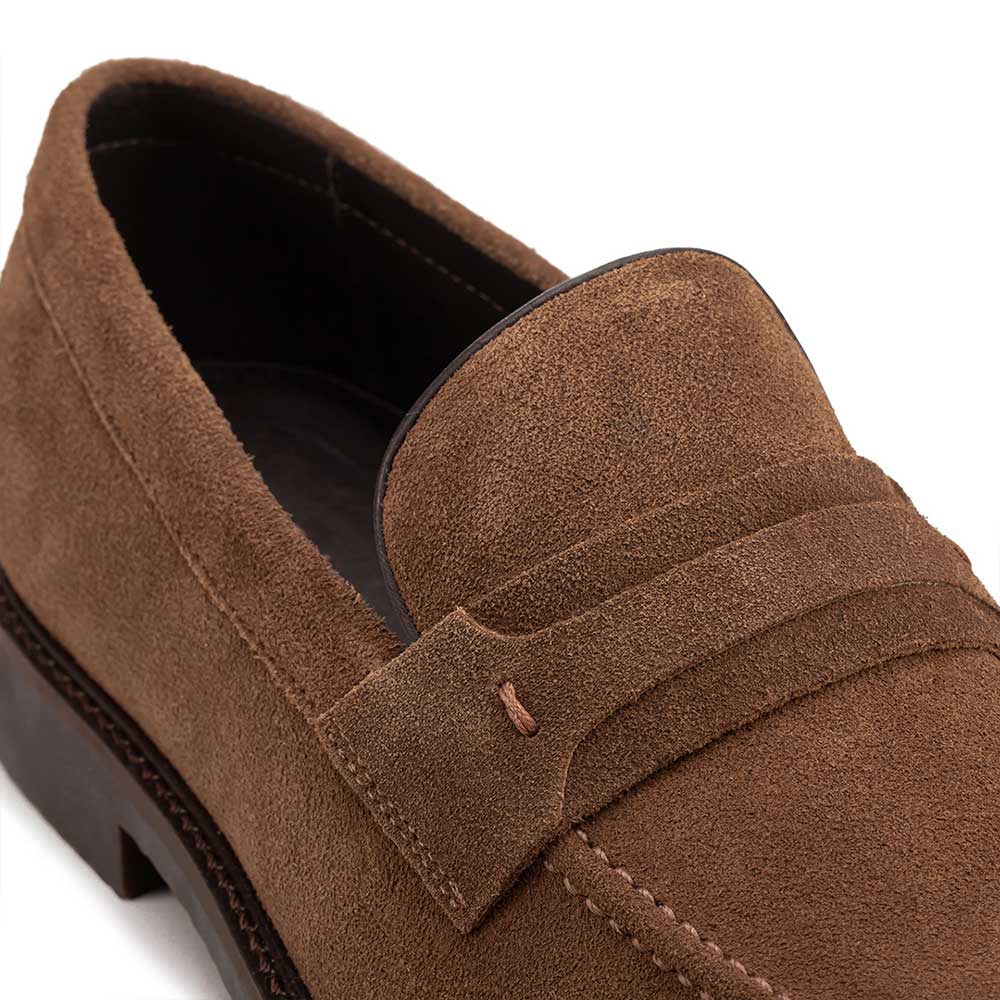 Mocassim Masculino Casual Fascar Capuccino em Couro