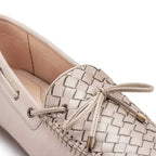 Mocassim Feminino Fascar Bege Em Couro
