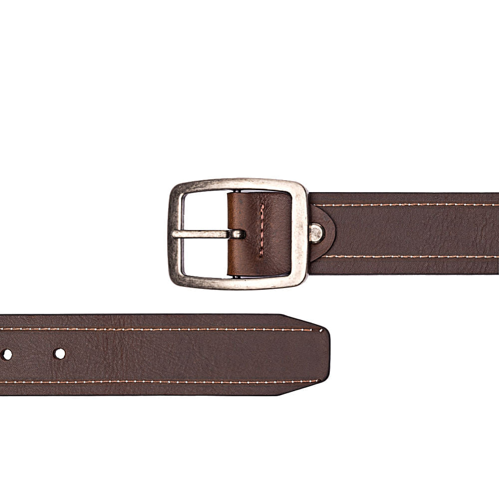 Cinto Masculino Casual Fascar Dupla Face Em Couro