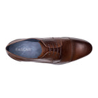 Sapato Masculino Social Fascar Derby Cap Toe Café em Couro