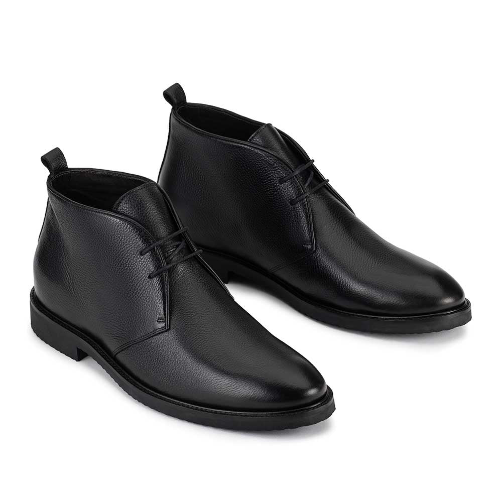 Bota Masculina Social Fascar Preta em Couro