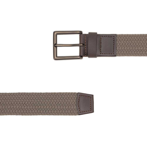 Cinto Masculino Casual Fascar Cinza Em Elástico e Couro