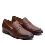 Mocassim Masculino Social Fascar Marrom Em Couro