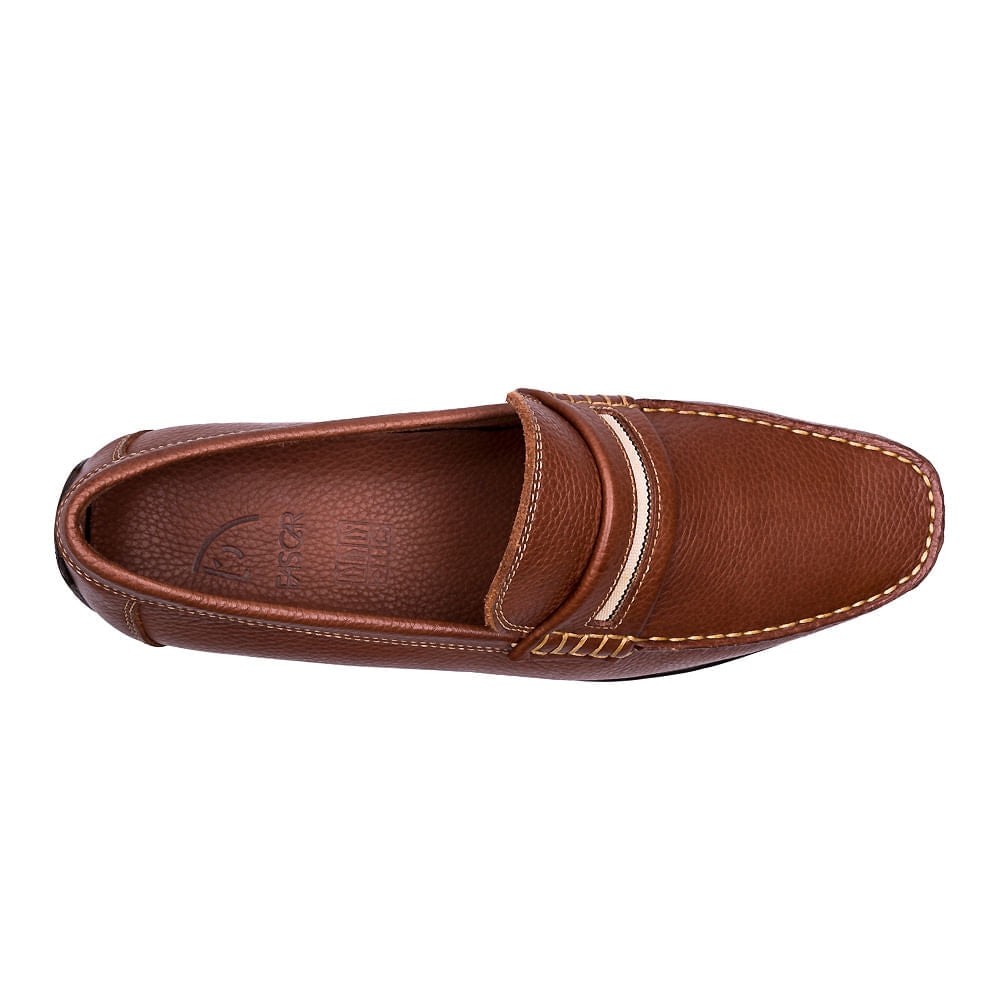Drive Masculino Fascar Marrom Em Couro