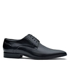 Sapato Masculino Social Fascar Derby Preto Em Couro