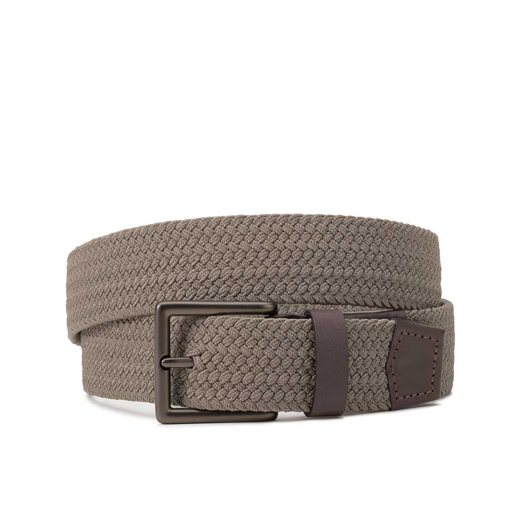 Cinto Masculino Casual Fascar Cinza Em Elástico e Couro