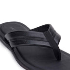 Chinelo Masculino Fascar Preto Em Couro