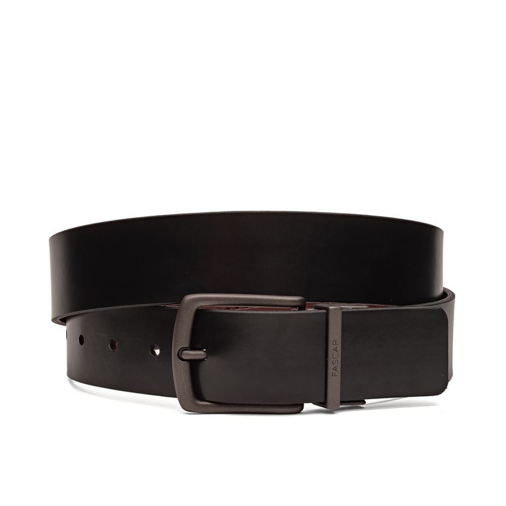 Cinto Masculino Casual Fascar Dupla Face Em Couro